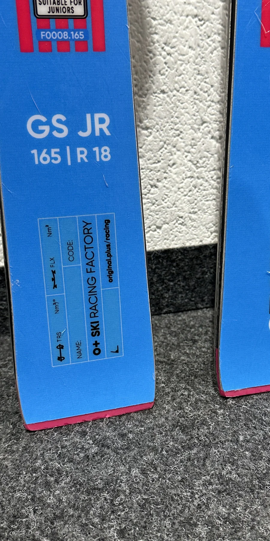 O+ FACTORY RACING GS JR B-GRADE 165 SOFT + WCR TEAM PLATE & TYROLIA SX TEAM 9.0 - Image 4